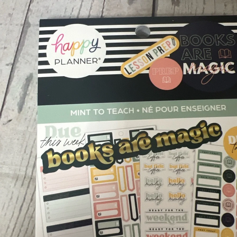 Happy Planner Sticker Book Mint To Teach Teacher 932 Pieces New